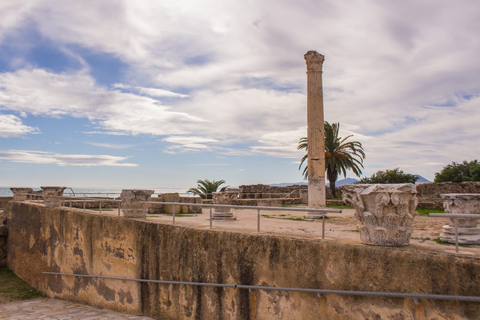 Standing columns and ruins of the Antonine Baths at Carthage