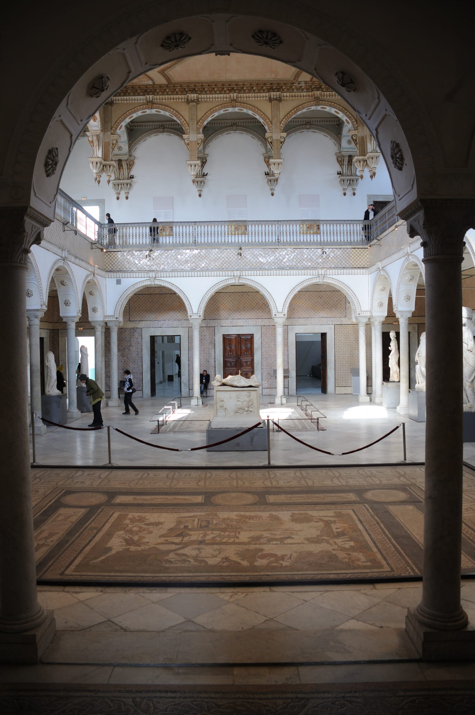 Roman maritime mosaics on display in the Bardo National Museum in Tunis